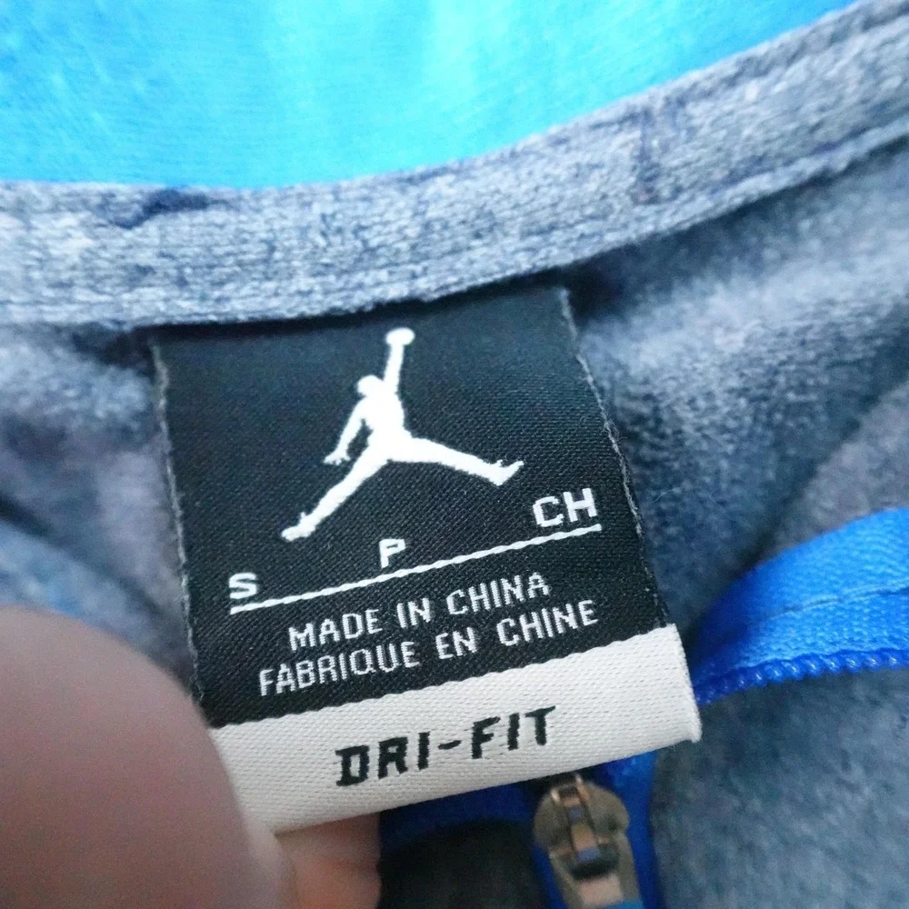 Jordan Pullover Mens S Gray 1/4 Zip Dri FIT Long Sleeve Performance Basketball
